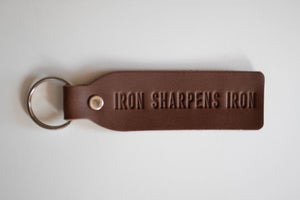 Iron Sharpens Iron Key Fob | Christian Keychain | Gift