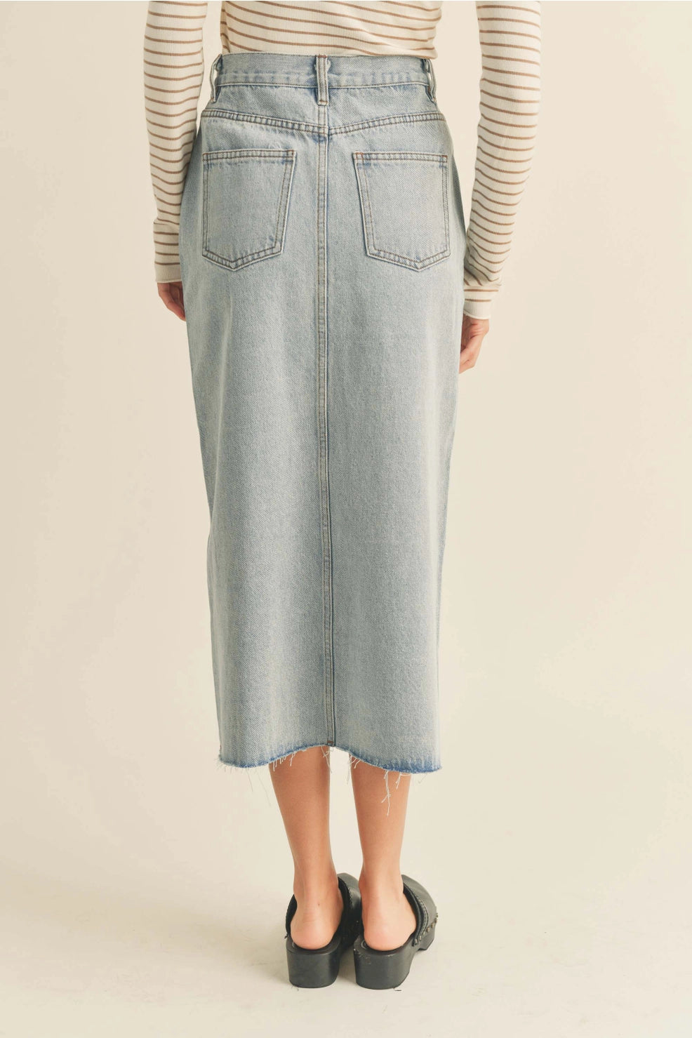 the Piper washed denim skirt