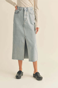 the Piper washed denim skirt