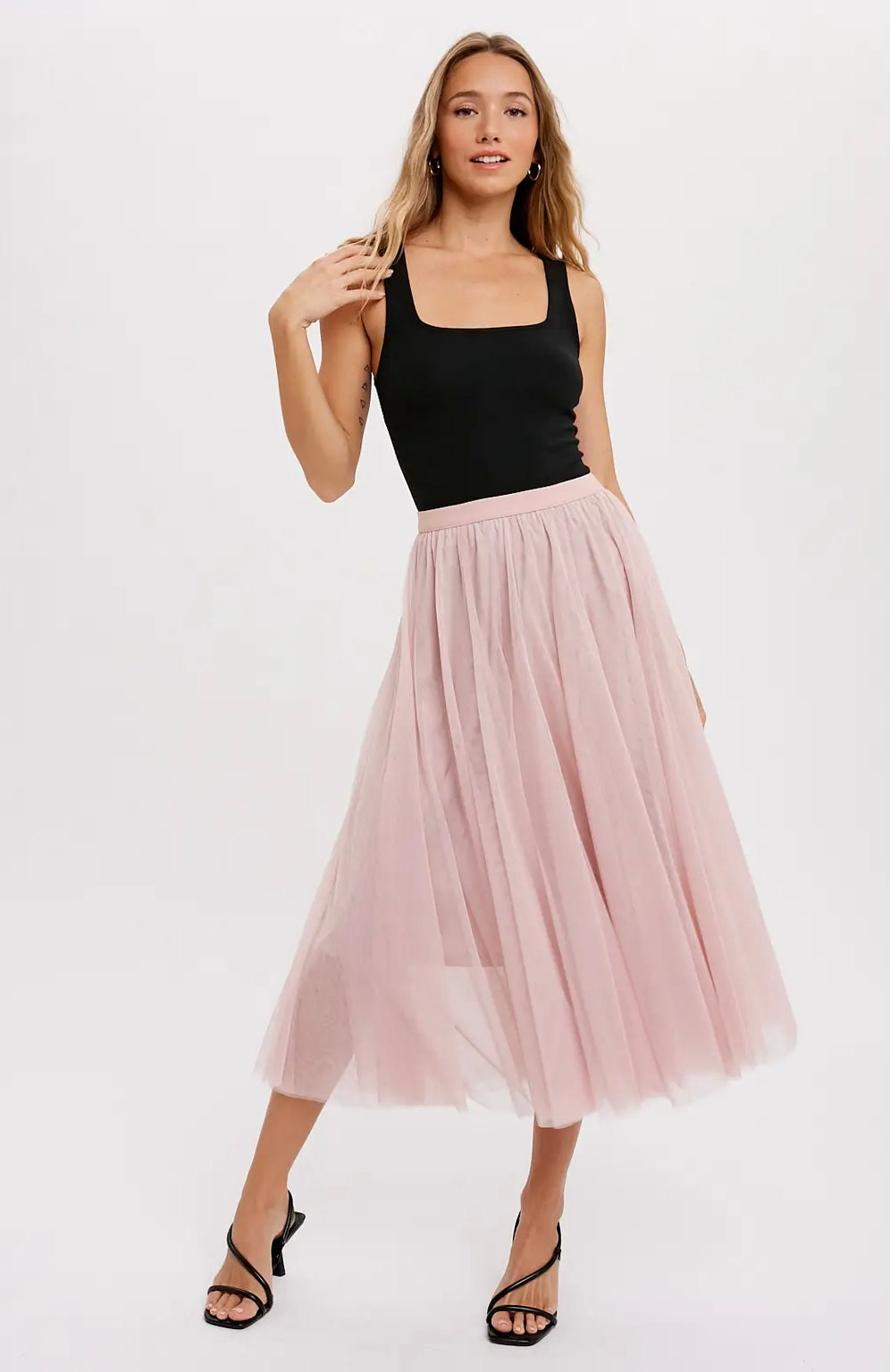 the Clara tulle skirt - blush