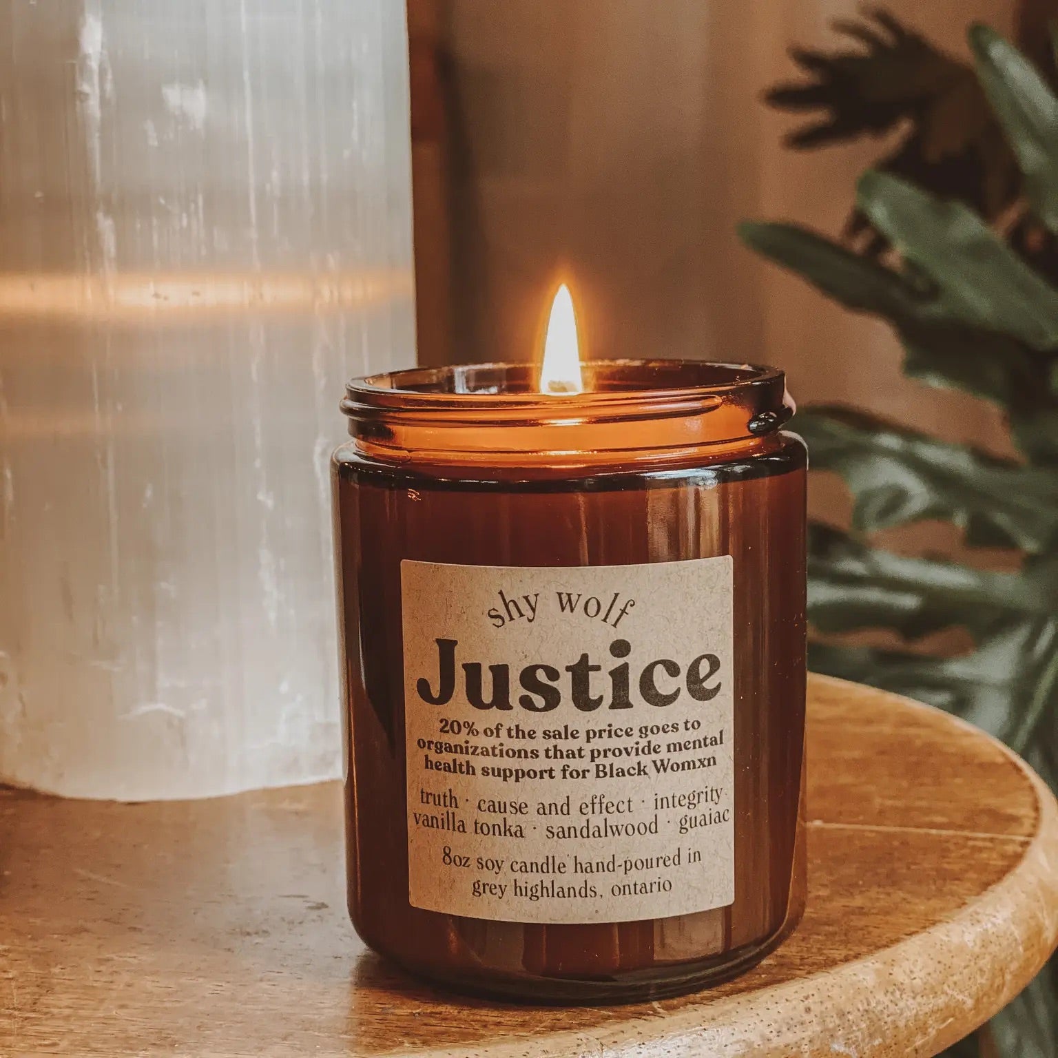 Justice Soy Candle for Charity - Vanilla, Sandalwood