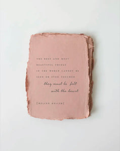 "Felt By The Heart" [Hellen Keller] Love/Friendship Card