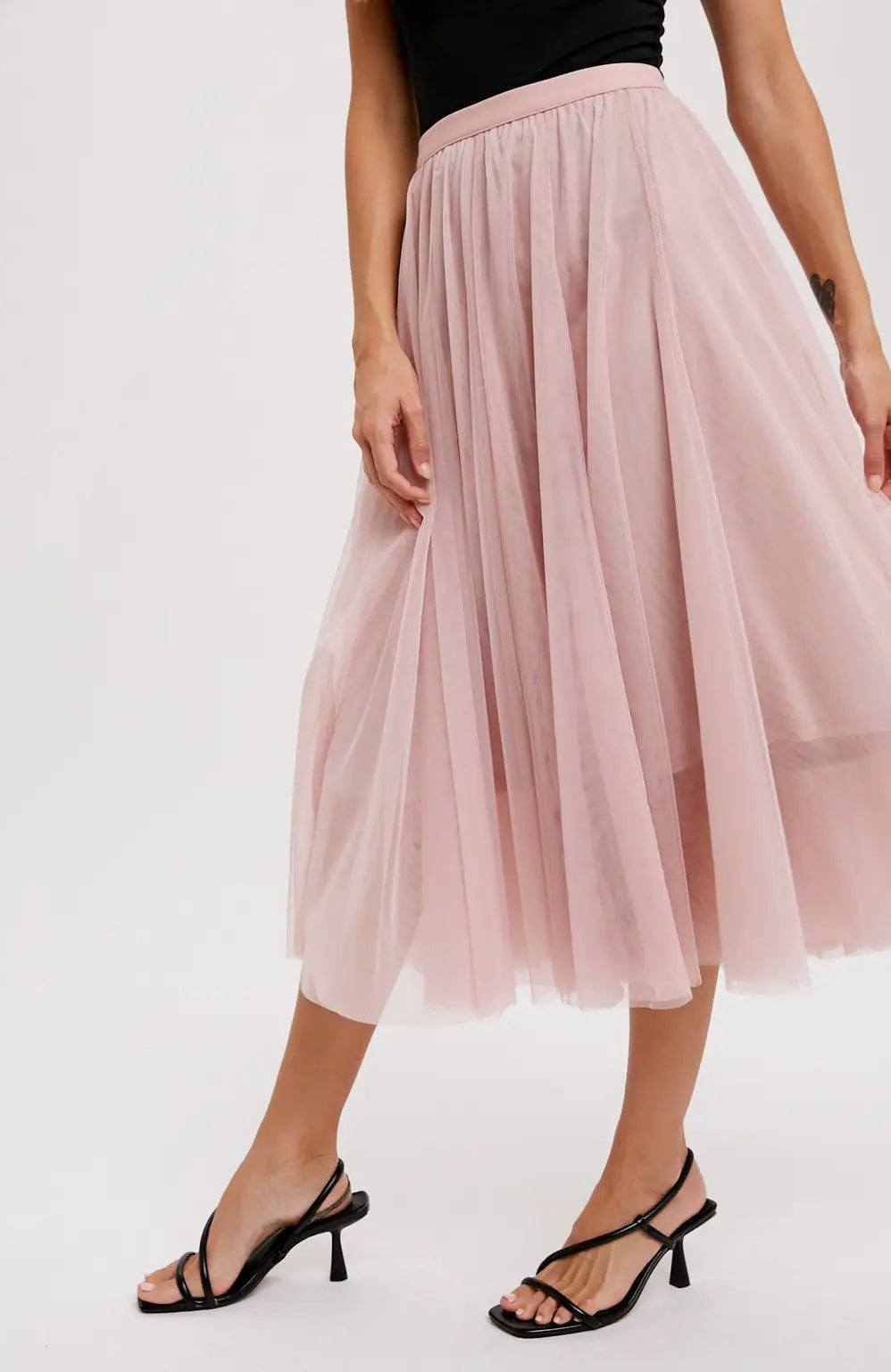 the Clara tulle skirt - blush