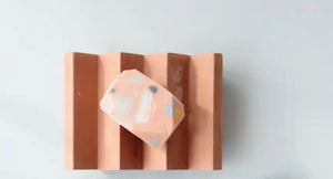 Pink Terrazzo inspired mini gem soaps