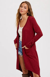 the Betty cardigan - cranberry