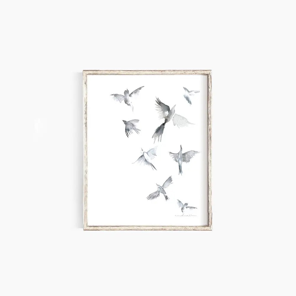 8 /10 - Flying birds print
