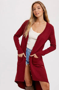 the Betty cardigan - cranberry