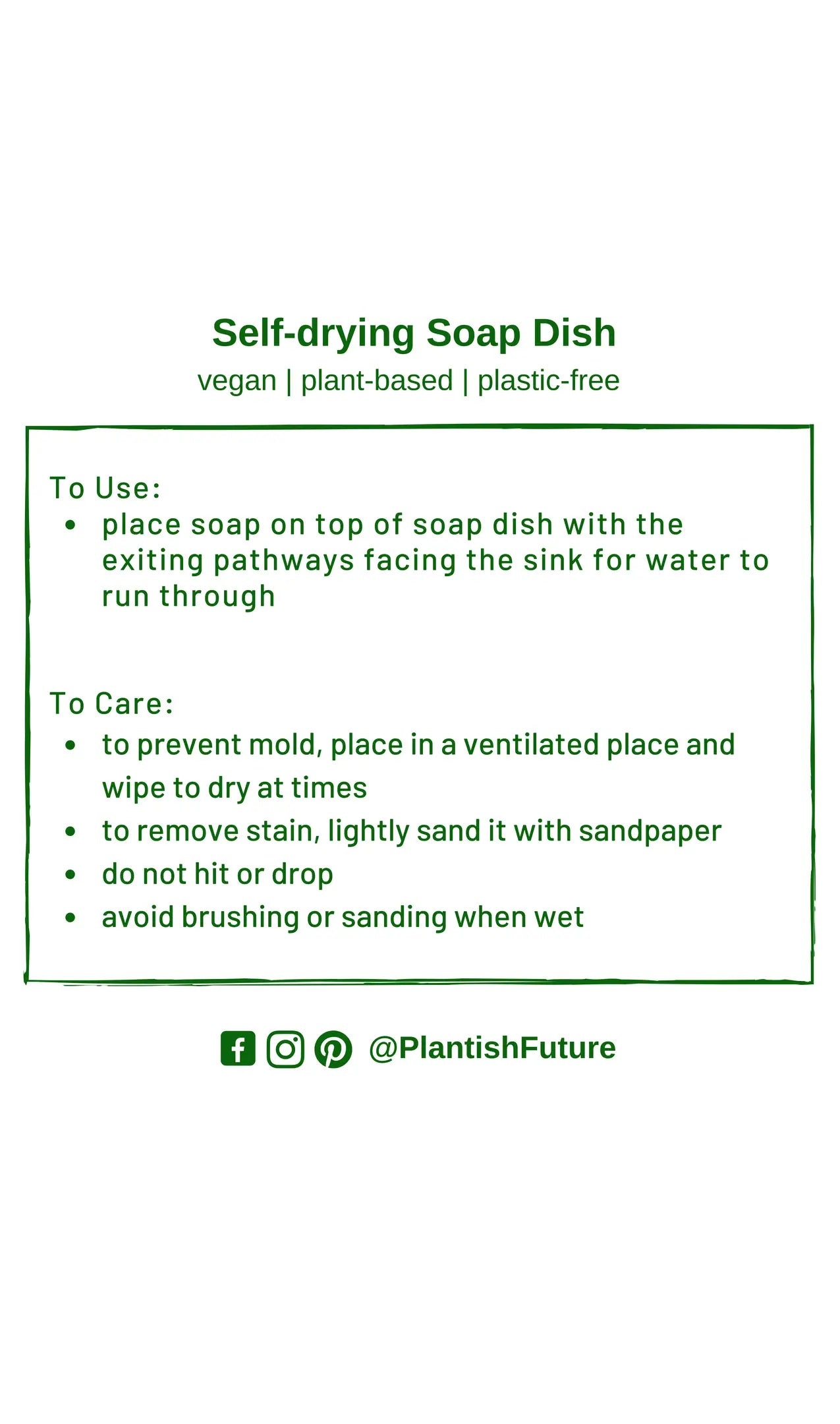 Self-drying Soap Dish