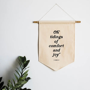 Tidings of Comfort and Joy Canvas Christmas Banner