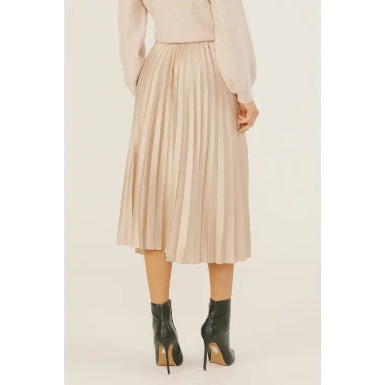 the Stella pleated midi skirt