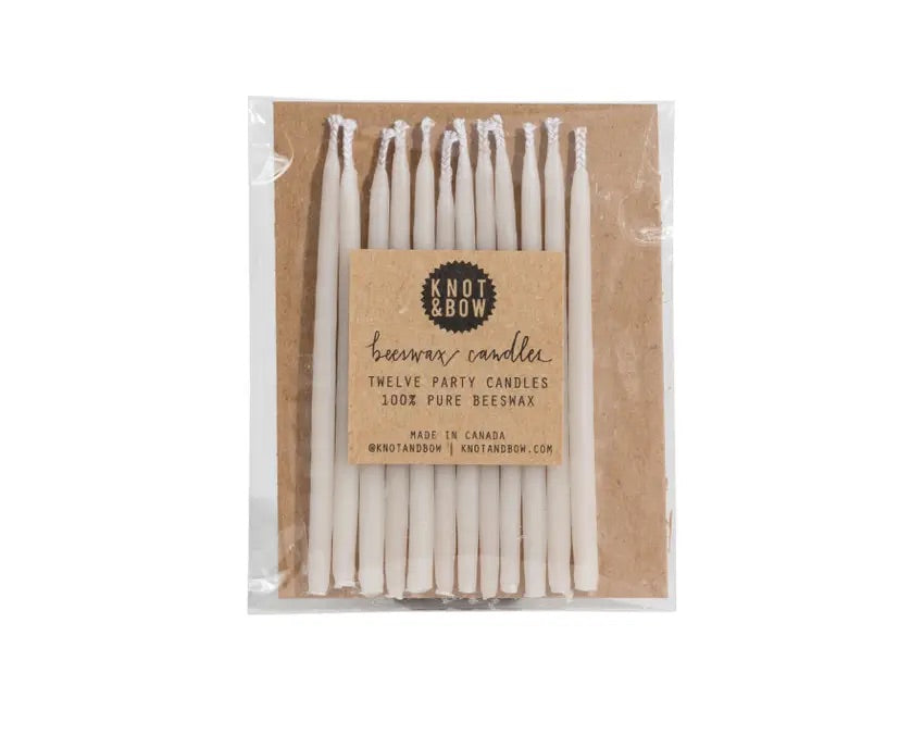Beeswax Birthday Candles - Ivory