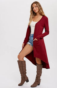 the Betty cardigan - cranberry