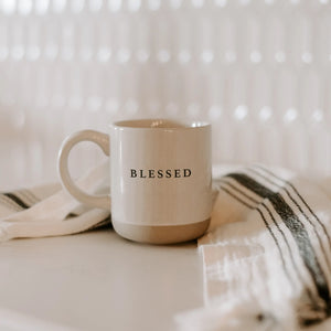 Blessed - Cream Stoneware Coffee Mug