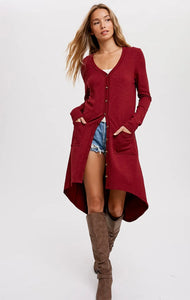 the Betty cardigan - cranberry